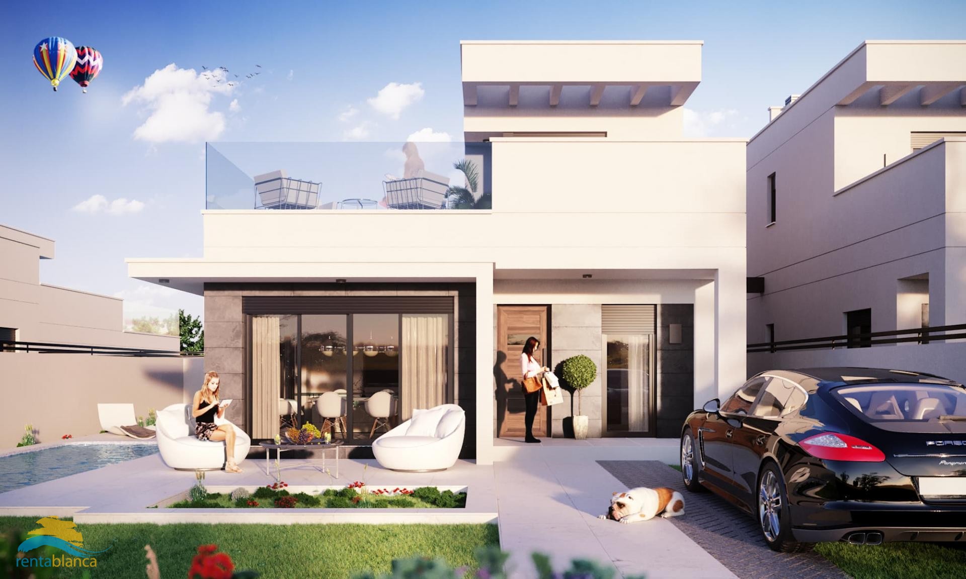 New build - modern semi detached villa - Oasis La Marina - Rentablanca