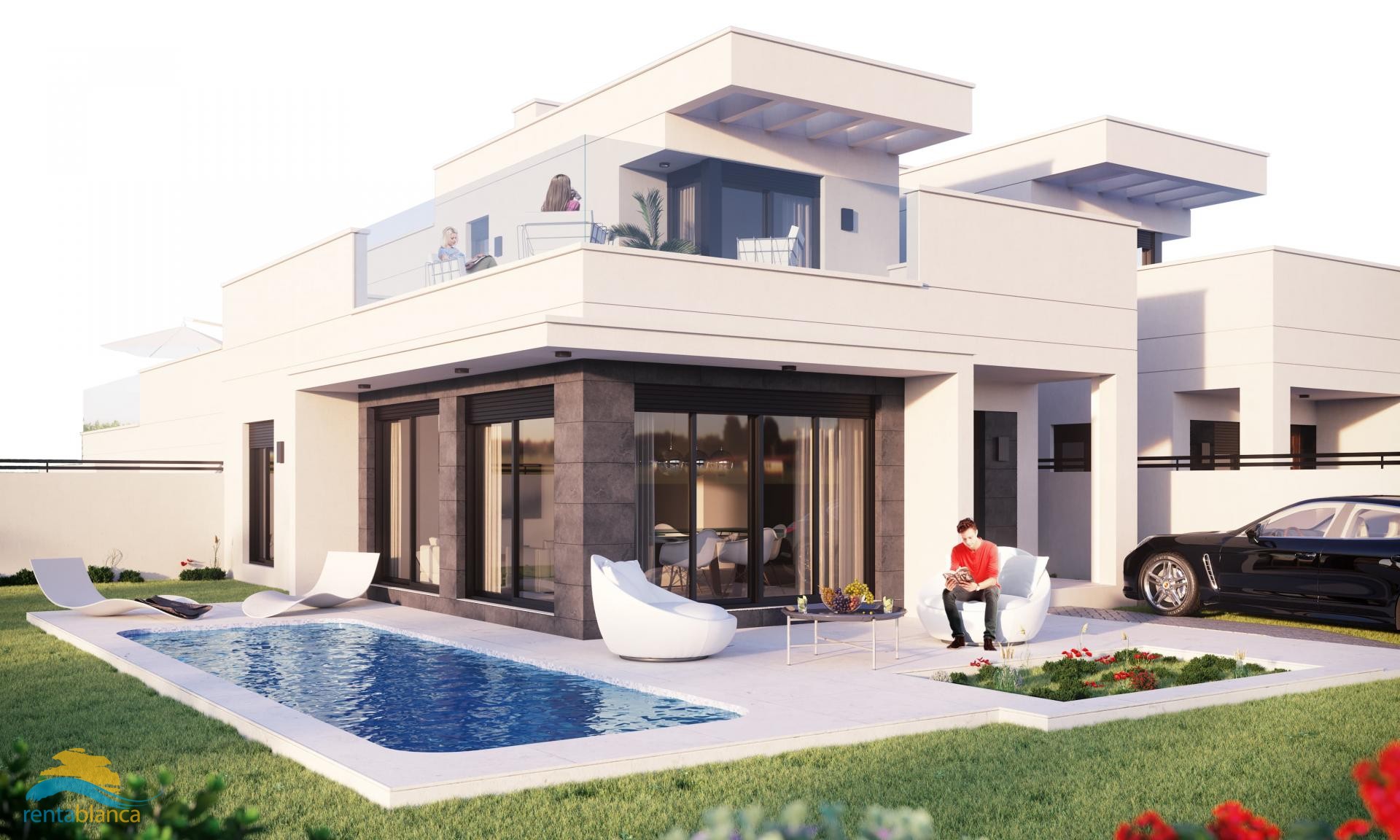 New build - modern semi detached villa - Oasis La Marina - Rentablanca